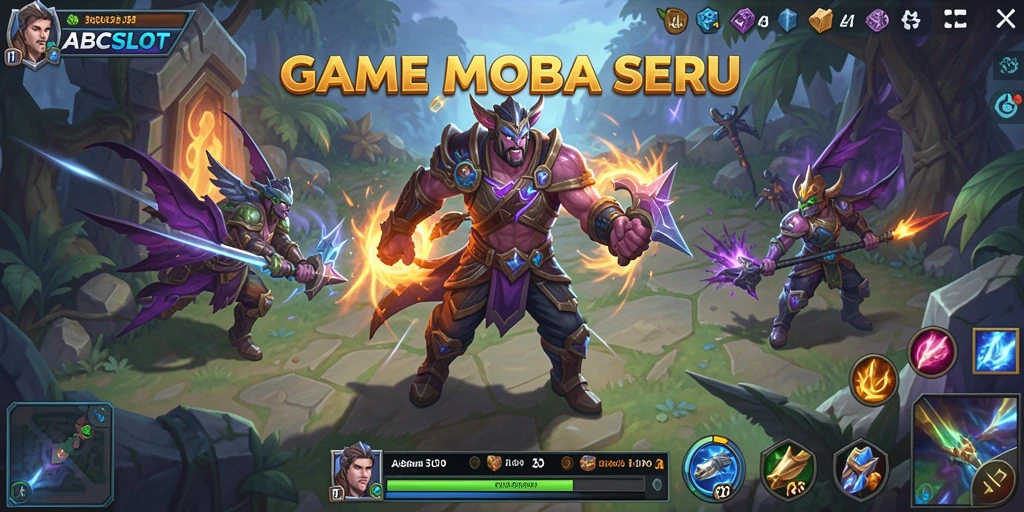 Gameplay MOBA intens dan seru dalam ABCSLOT.