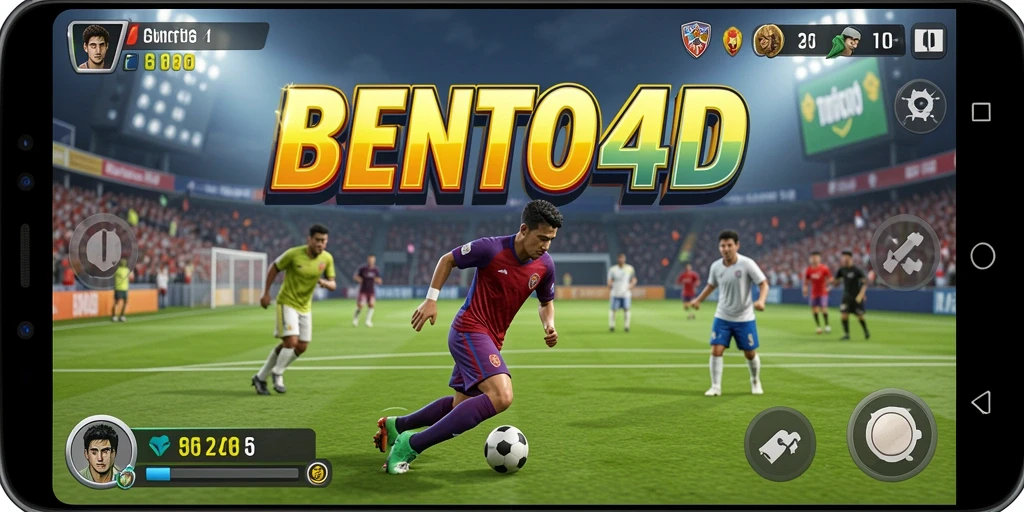 Screenshot gameplay BENTO4D dengan aksi olahraga seru.