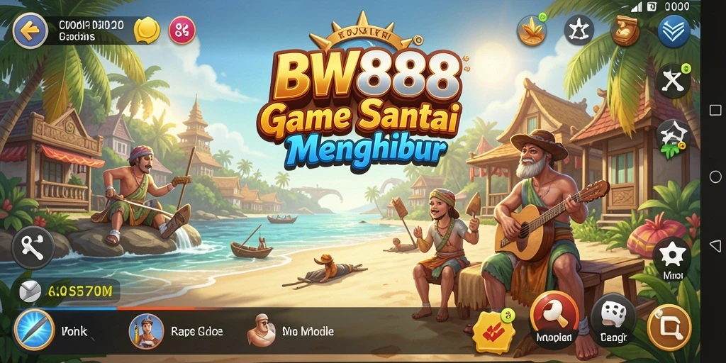 Tampilan gameplay BW888 yang ceria dan menghibur.