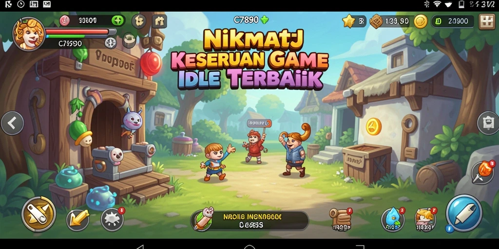 Tampilan gameplay yang menarik dari C7890 dengan karakter yang bergerak secara otomatis.