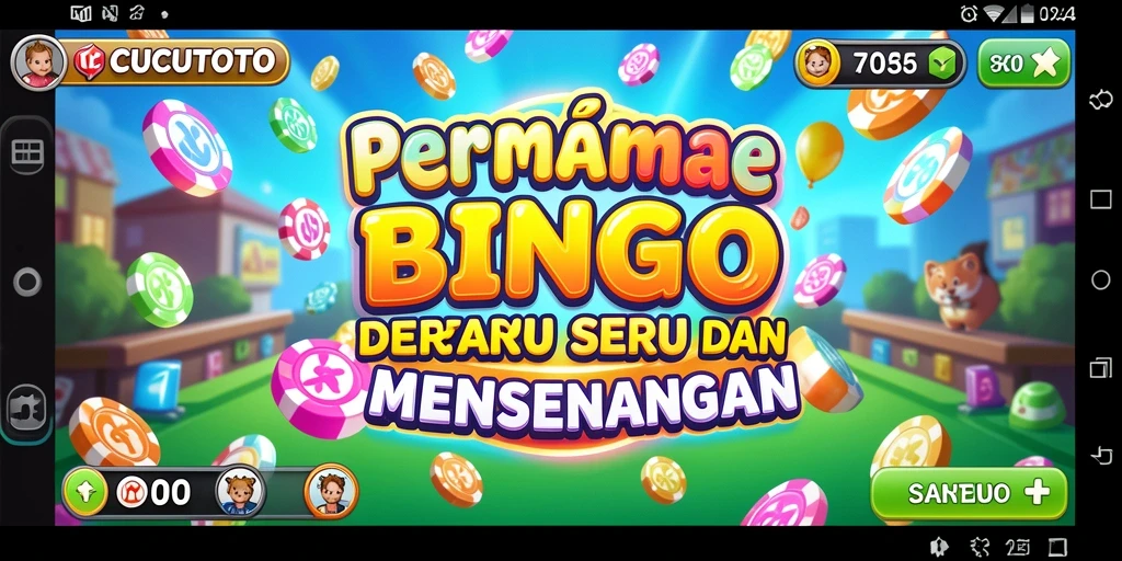 Tampilan gameplay seru CUCUTOTO dengan angka bingo yang dipanggil.