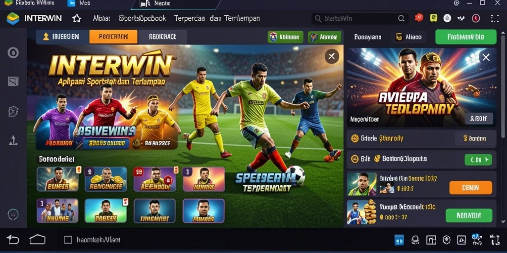 Tampilan gameplay INTERWIN yang memukau dan interaktif.