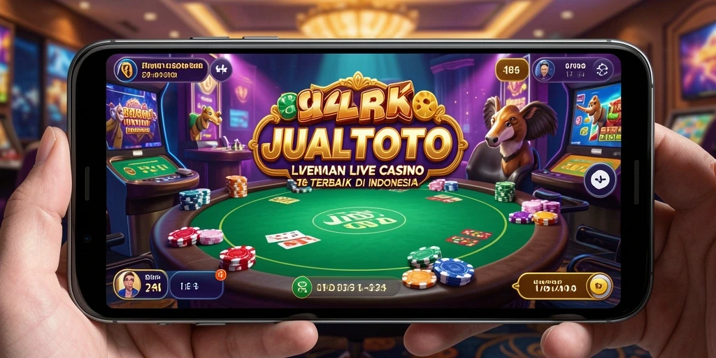 Tampilan permainan Live Casino yang mendebarkan di JUALTOTO.