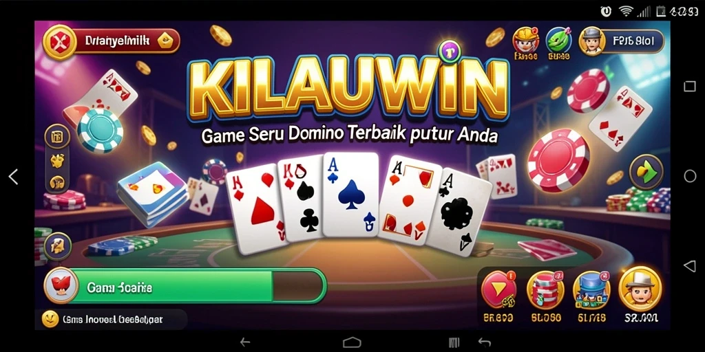 Screenshot gameplay KILAUWIN dengan tampilan kartu yang menarik.