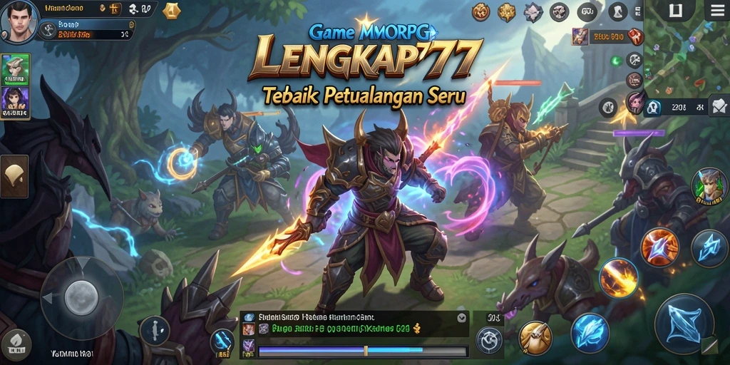 Screenshot gameplay LENGKAP777 menampilkan pertempuran epik antar pemain.
