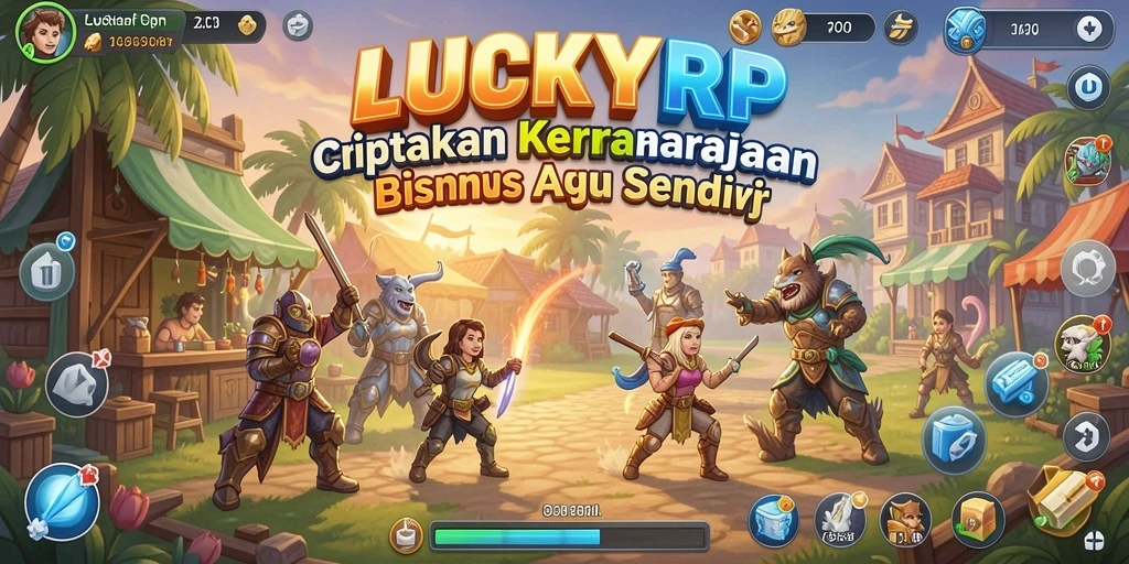Tampilan gameplay LUCKYRP yang menarik dengan banyak pilihan bisnis.