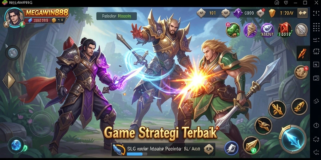Tangkapan layar MEGAWIN888 menampilkan aksi strategis dan grafis yang menarik.