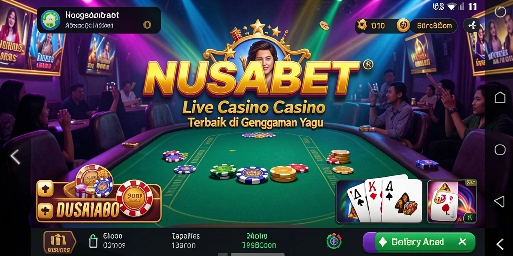 Tampilan menarik dari gameplay Live Casino di NUSABET.