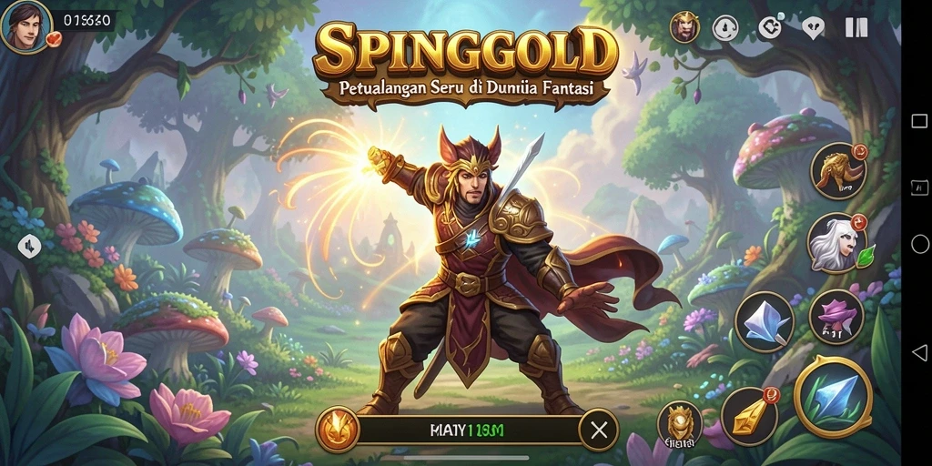 Gambaran gameplay SPINGOLD yang menakjubkan dan penuh tantangan.